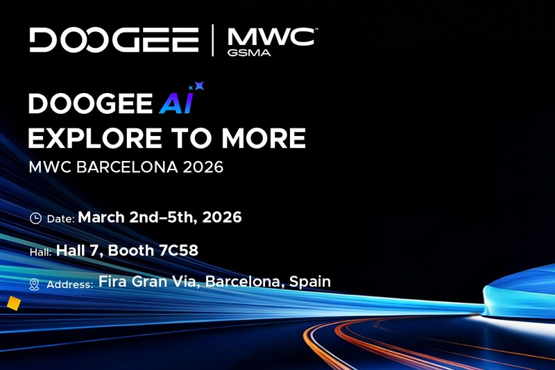 Doogee will showcase smart gadgets at MWC 2026, a protected smartphone, and Visible AI.