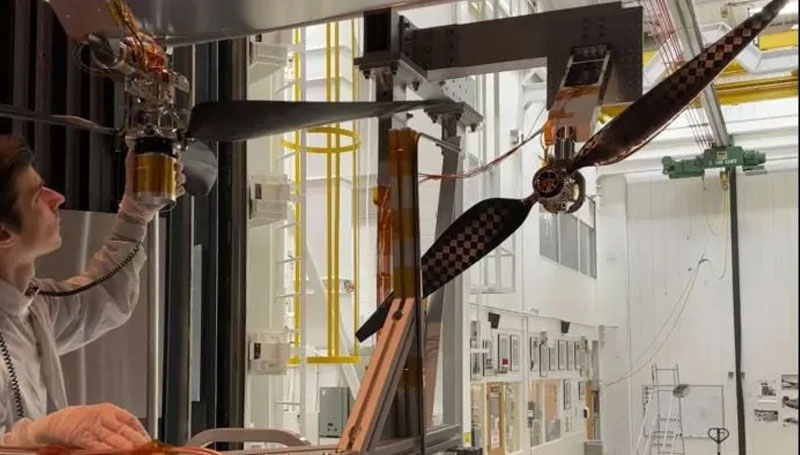 NASA tested the blades of the future Martian helicopter at supersonic speeds.