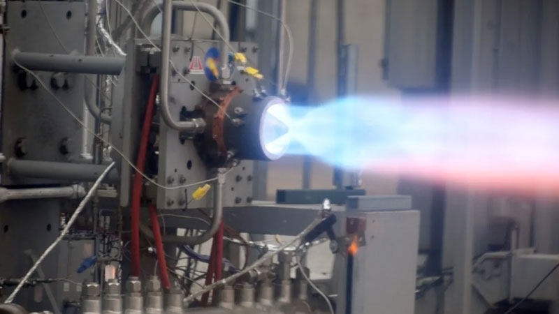 In the United States, protesters demonstrated against the most powerful rocket engine with rotating detonation.