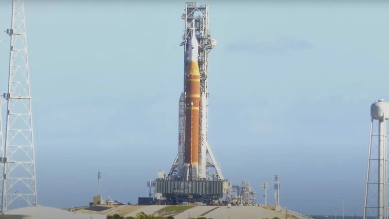 The SLS rocket and the Orion spacecraft were returned to the launch pad before the first crewed flight to the Moon.