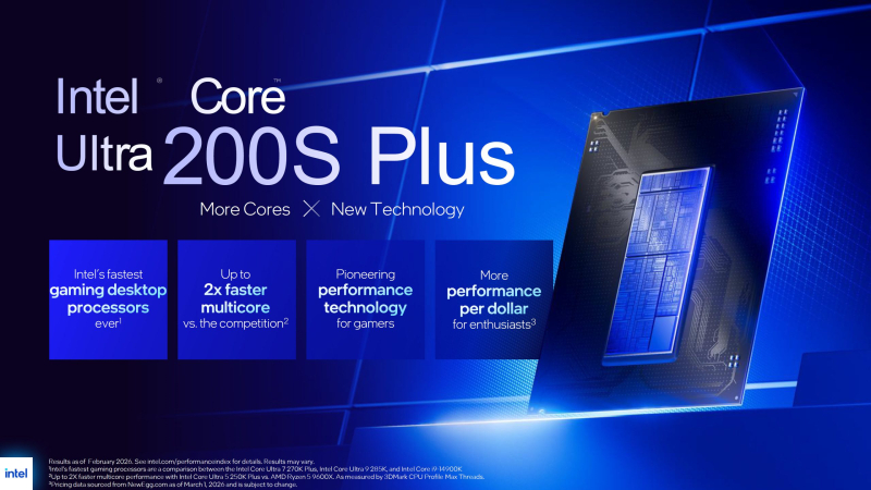 Intel unexpectedly launched the desktop processors Core Ultra 200S Plus: more cores, faster memory, and lower cost