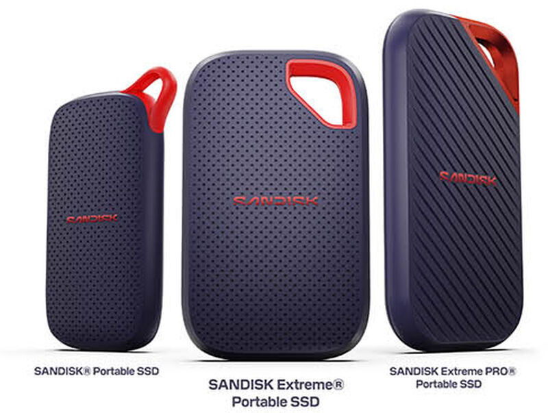 SanDisk has released portable SSDs with a throughput of up to 4,000 MB/s and capacities up to 8 TB