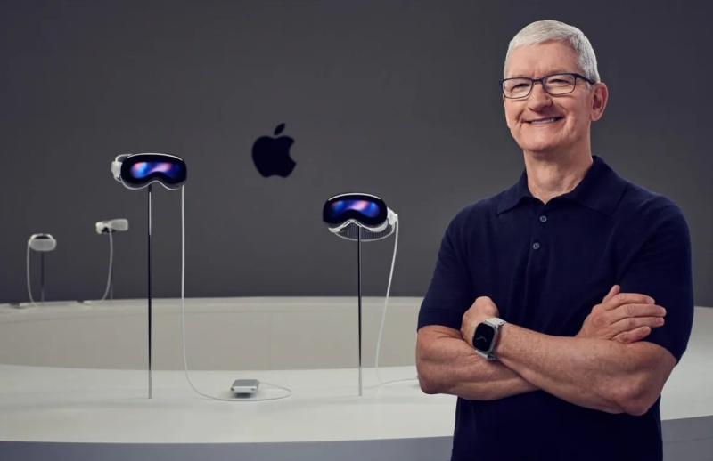Tim Cook marks Apple's 50th anniversary, praises the company's successes, and mentions import taxes and his pension.