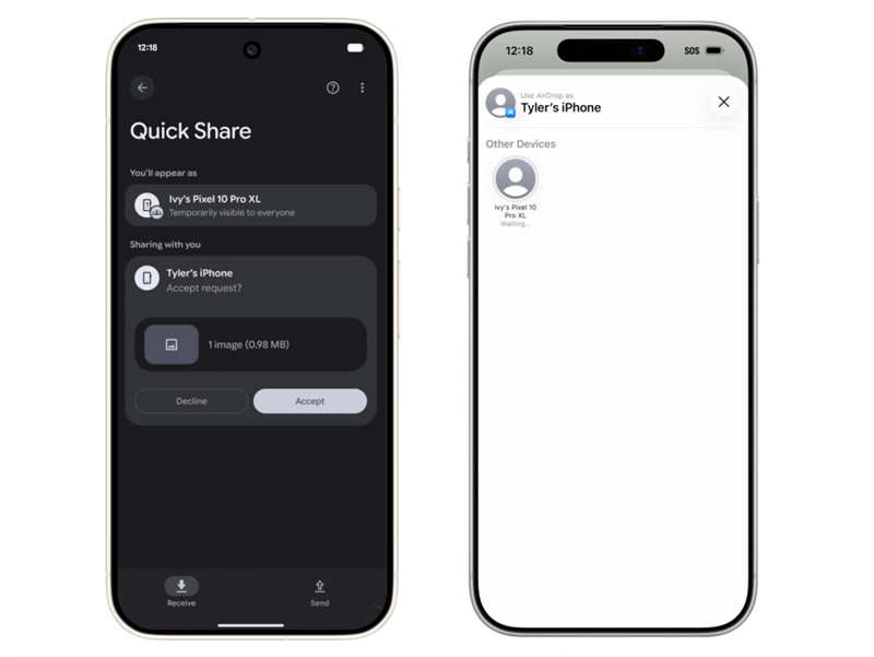 Google will soon allow Android smartphones to transfer files directly to an iPhone using AirDrop