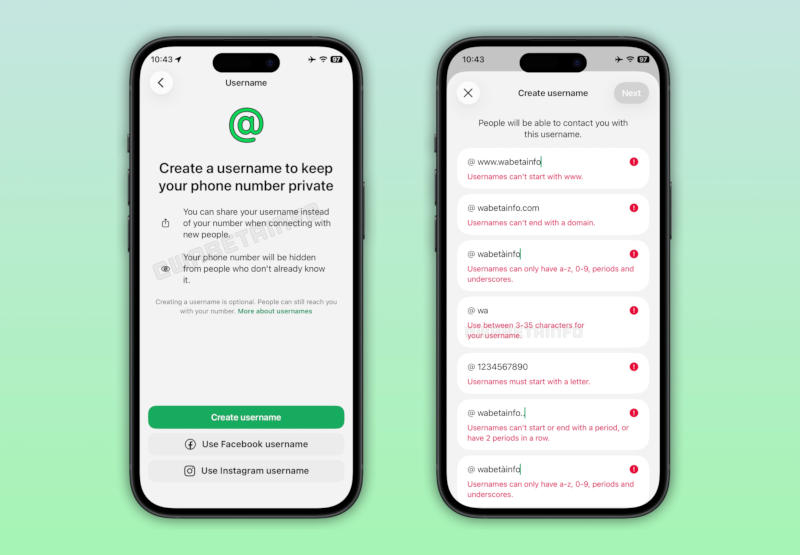 WhatsApp now displays user names, and that has already been the case in Telegram since 2014