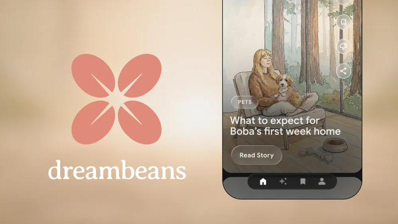 Google Dreambeans launched an experimental service that creates comics from users' everyday lives