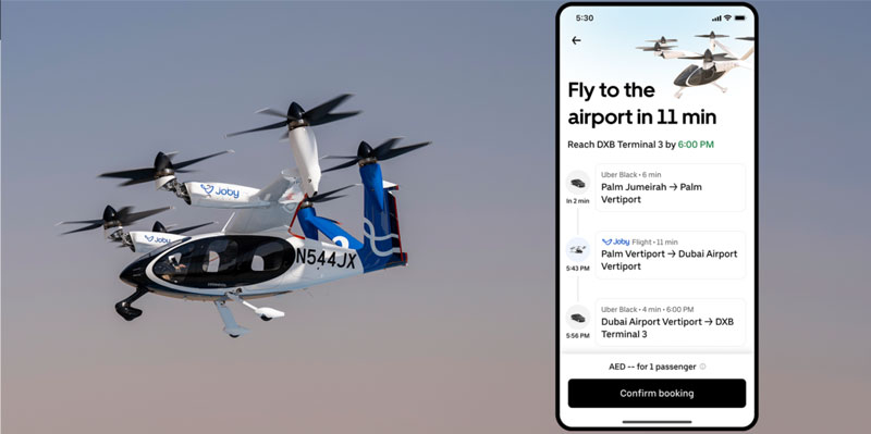Uber takes off: the Joby air taxi will appear in Dubai through a familiar app