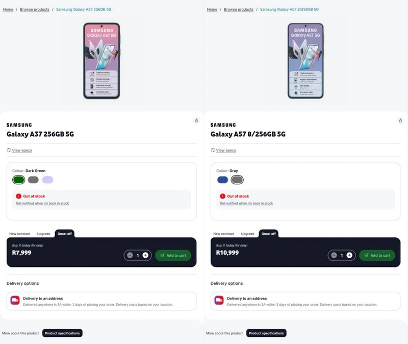 Samsung will soon unveil the Galaxy A57 and Galaxy A37 models—details of their specifications have been revealed in a leak.
