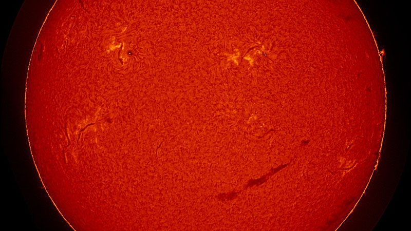 The sun turned into a gigantic smiley face that smiles down on us.