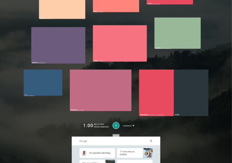 The browser has an interface of the former promising OS Google Fuchsia embedded in it