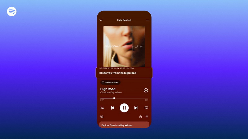 Spotify simplifies text versions of songs, including foreign languages and offline mode operation